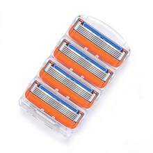 Men's 6-Blade Razor Set, Includes 1 Metal Handle And Multiple 6-Blade Replacement Cartridges, Reusable Blades - Provides A Comfortable And Smooth Shaving Experience - 5-blade Model - View 11