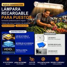 Lámpara LED recargable 6 modos de luz, linterna y alerta, 4 formas de fijación, para camping y emergencias - Albaricoque - Ver 4