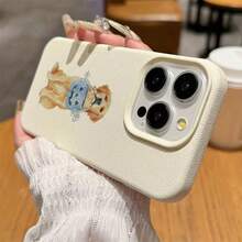 1pc Cute Golden Retriever Halloween Pattern TPU Soft Phone Case, Full Coverage Anti-Drop Protective Cover Compatible With IPhone 17 Pro Max/17/16 Pro Max/15/13/12/11/ S20 FE/A15/S24/A55/ Note 11/Note 12/Note 13 Pro - White - View 4