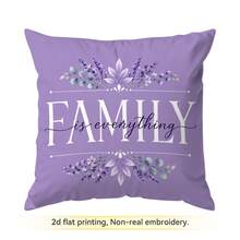 4pcs/1pc Floral & Text Pattern Pillow Covers, Single-Sided Printed Pillow Covers, Suitable For Living Room, Bedroom, Home Decor, All-Season Pillow Covers - Multicolor - View 14