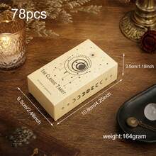 78 Classic Tarot Cards Beginner's Guide, Portable Divination Game Halloween Thanksgiving Gift Game Present, Paper Guide - Champagne - View 5