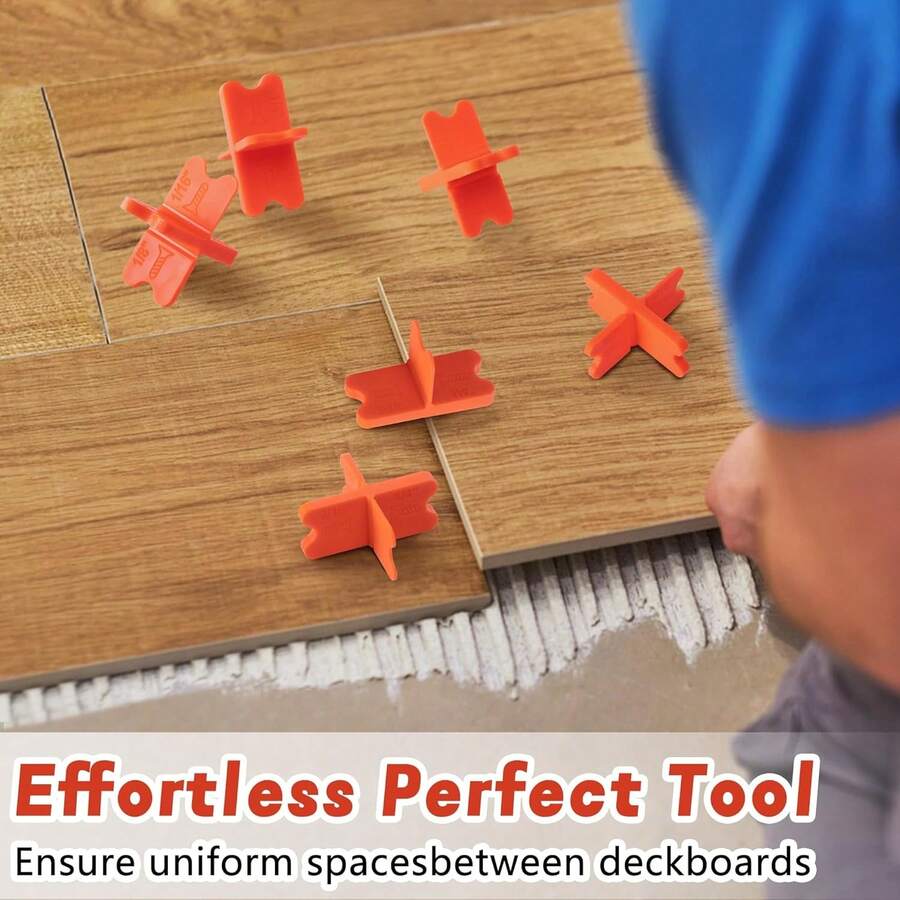 4Pcs ABS Deck Board Spacers Assorted Thicknesses Tool 1/16 1/8 3/16 1/4 Inch For Pressure Treated Wood Deck Spacer Tool - A - View 1
