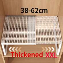 1pc Multi-Functional Expandable Closet Storage Rack - A Space-Saving Sturdy Metal Closet Storage Shelf, Closet Storage Cabinet, Adjustable Height Storage Box, Perfect For Home, Office, Retail Store, Kitchen, Bedroom, Desk, Shoe Rack, Bookshelf, Closet Divider, Clothing Storage, Stylish Design, Durable Structure, Easy To Install, Helps With Home And Office Storage, Suitable For Back To School Season, Autumn Promotion, Christmas And Halloween Events - View 13