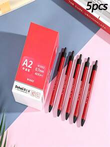 5/10/20pcs Retractable Ballpoint Pens, Medium Tip Smooth Writing Oil Ink Pens, Black Blue Red 3 Colors Optional, Large Capacity Student Office Writing Stationery, Office Learning Supplies, Back To School Gift For Friends - Sets - View 13