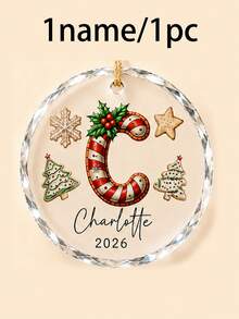 Custom Large Christmas Initial Hanging Decor, Holiday Cookie Letter Wall Hanging Decoration, Personalized Name Tree Pendant, Suitable For Holiday Home Decor, Custom 2026 Gift For Family And Friends, Customizable A-Z Christmas Decoration, Room Decor, Commemorative Gift, Family Gift - Style C - View 18