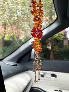 Creative Exaggerated Skeleton Car Hanging Ornament, Rearview Mirror Decorative Pendant, Car Interior Hanging Decoration, Car Decorative Accessory - A - View 2