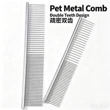 Pet Hair Removal Comb - Stainless Steel Pet Grooming Comb - Gentle In Removing Loose And Tangled Hair Of Dogs And Cats - Cleaning And Grooming Comb - Multicolor - View 5