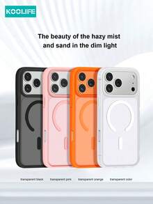 Koolife 1件裝 Apple 17Pro 親膚感 2合1 磁吸手機保護殼 PC+TPU 磨砂背板，相容 Apple 17ProMax/Apple 17/Apple 17Pro/Apple 17Air/14/14Pro/14ProMax/15/15Pro/15ProMax/16/16Pro/Apple 16ProMax/16e - 橘色 - 查看 5