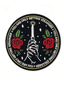 1pc/2pcs/4pcs/5pcs/6pcs/8pcs/10pcs Rose Hand Round Embroidered Iron‑On Patch - Multicolor - View 10