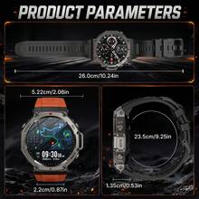 KENPANG GPS Positioning Outdoor Sport Smart Watch For Men, Built-In Compass Altimeter Barometer, 170+ Sport Modes, 5ATM Waterproof Swimming, Wireless Call & Notifications, Men's Fitness Tracker, 1.43-Inch AMOLED Full Touch Screen, Compatible With IOS Android - View 11