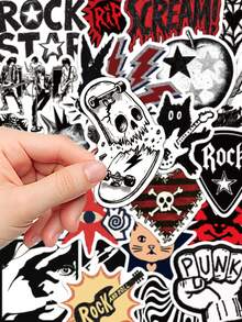 50pcs Punk Subculture Stickers For Adults Teens Sticker Enthusiasts Scrapbooking Journaling Laptops Skateboards Add A Fun Touch To Your Devices! - A - View 8