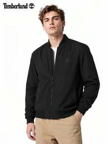 Timberland Men's Outdoor Sports Baseball Jacket Loose Casual Padded Flight Jacket - Black - View 1