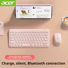 Acer Wireless Bluetooth Keyboard And Mouse Set, Quiet Office Use, Rechargeable, Slim And Portable, Suitable For Girls, Compatible With Desktop Computer, Laptop, Phone, Mac, Tablet, IPad [Computer/Tablet/Phone Compatible] - View 3