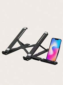 Foldable Portable Laptop Tablet Phone Stand With Extended Phone Holder, Adjustable Cooling Stand, Extended Phone Base, Portable Laptop Storage Lifting Base, Easy Installation, Convenient To Carry, Sturdy And Durable, Good Ventilation And Heat Dissipation, Suitable For Office, Home And Travel Use. Multiple Styles Available. Perfect Gift For Family And Friends - View 3