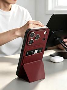 1件裝 Apple 手機殼附可折疊支架，超薄可愛智慧型手機殼，Apple 17 Pro Max 手機殼保護套附卡槽，高品質 Apple 17 手機殼，時尚便攜 Apple 16 手機殼，適合秋季旅行與日常使用，防摔 Android 智慧型手機保護殼，防震 Apple 17 Pro 手機殼，超實用支架手機殼，相容於閱讀 Apple 13，S26 Ultra 手機殼保護套，Honor 手機殼，實用便攜手機配件 - 酒紅色 - 查看 4