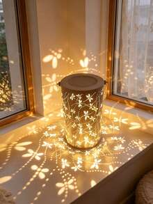 1pc Dragonfly Hollow Solar Projection Lantern, Waterproof Iron Hanging Decorative Light, Suitable For Yard, Garden, Patio, Christmas, Halloween Outdoor Decoration Atmosphere Light - Multicolor - View 1