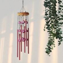 Pink Aluminum Tube Wind Chimes, Home Wind Chime Hanging Decor, Outdoor Yard Wind Chime Decoration, Home Decor Hanging Ornament - Wind Chime - View 1