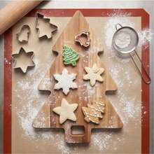 Wooden Acacia Cutting Board, Double-Sided Bread & Cheese Board, Functional Kitchen Accessory, Suitable For Fruit, Meat And Bread Cutting, Can Be Used As A Meal Prep Workstation, Perfect For Chef's Birthday, Party, Christmas, Easter, Wedding Holiday Gift - 1PC - View 7