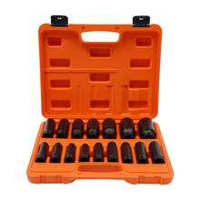 Vintoro 16Pcs 6 Point Impact Socket Set, Heavy Duty Impact Socket Kit, Rust Resistant Drive Socket Accessories, Durable Impact Wrench Socket Tool Set, Anti-Slip Hex Socket For Auto Repair, Practical Mechanical Maintenance Tool, Ideal For Car Repair - A - View 8