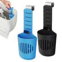Hanging Toilet Tank Cleaning Tablet Holder, Silicone‑Metal Hook Toilet Bleach Tablet Caddy, Prevent Residue Buildup, Adjustable Bathroom Toilet Tank Cleaner Accessory - Blue Metal Hook - View 10