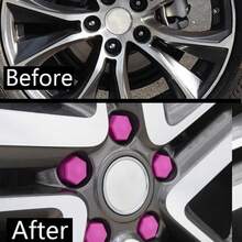 20pcs 19mm Pink Silicone Wheel Lug Nut Covers, Anti-Rust Anti-Dust Protective Caps For Car Bolts, Universal Wheel Decoration And Protection Accessories - Wheel Bolt Covers - View 8