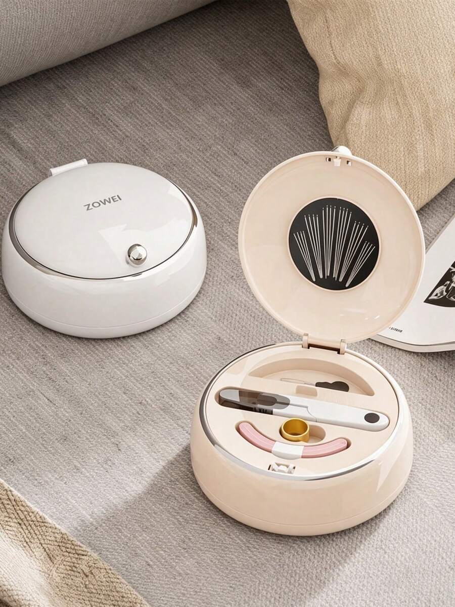 Magnetic Needle & Thread Box, High-End Practical Sewing Storage Box For Home, Mini Portable Sewing Kit, Suitable For Daily Home Sewing, Dorm Life, Travel And More. Features A Round Exquisite Shell With Built-In Multi-Compartment Storage Space, Magnetic Design Securely Holds Sewing Needles, Accompanied By Various Sewing Tools, Classified Storage To Prevent Loss, Solid Craftsmanship And Excellent Quality. Compact Size Takes Up Little Space - Multicolor - View 1