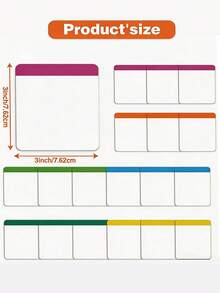 40/22/10pcs Reusable Magnetic Memo Set, Erasable Whiteboard Stickers, Fridge Magnets, Classification Labels, Message Notes, Memo Pads, Colorful Magnetic Label Paper, Office Meeting Warehouse File Management Storage Identification Stickers, Rewritable Easy-To-Erase Multi-Color Assortment, Freely Movable, Suitable For Whiteboards, Magnetic Surfaces And Metal Plates, Classroom Must Haves, Classroom Organisation, Classroom - Label Sticker Set - View 6