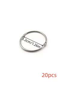 1pc/20pcs Detachable Loose Leaf Binding Rings, Perforated Metal Rings, DIY Handmade Spiral Rings, Metal Binding Puncher - Multicolor - View 15