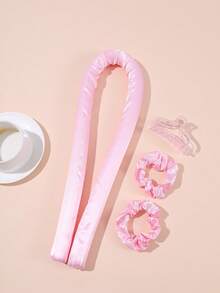 Set Pengeriting Rambut Tanpa Panas Satin 4 Buah, Termasuk Batang Pengeriting, Bando, Karet Rambut, dan Jepit Rambut, Cocok untuk Mengeriting Semalaman dan Menata Rambut Panjang Tanpa Panas - MultiWarna - View 11