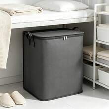 Double Zipper & Handle Space-Saving Thickened Quilt Storage Bag, Moving Packing Bag For Clothes, Comforters, Bedding, Suitable For Moving, Travel, Storage Basket & Underbed Storage, Large Capacity Bag-In-Bag Organizer, Large Capacity Outdoor Storage Bag, Extra Large Capacity Grey Foldable Wardrobe Storage Box, Large Stackable Laundry Storage Bag, Suitable For Quilts, Sheets, Clothes And Underwear - Portable, Lightweight, With Zipper And Handle For Easy Carrying, Laundry Basket - Multicolor - View 3
