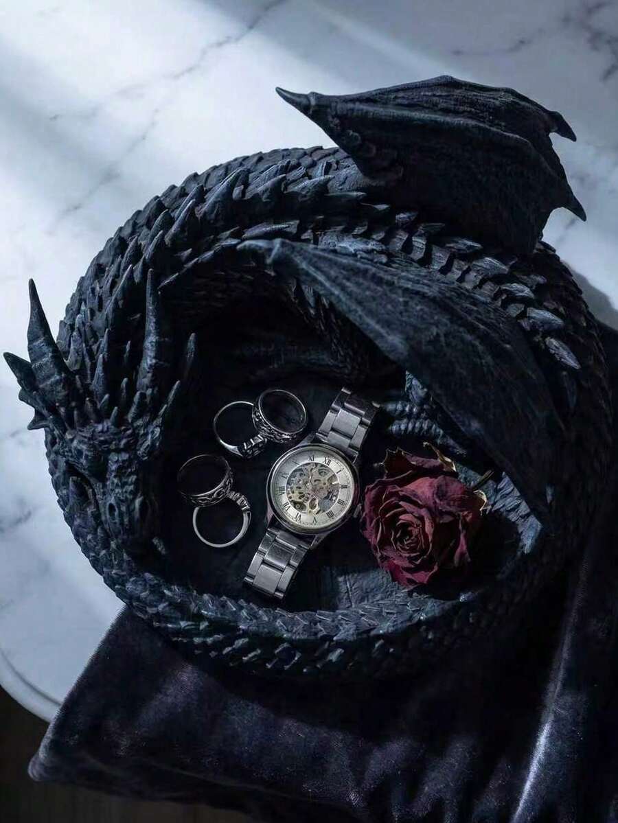Vintage Dragon Nest Jewelry Tray - Multi-Functional Desktop And Entryway Storage Tray, Suitable For Storing Keys, Coins And Rings, Also Can Be Used As A Jewelry Tray - Multicolor - View 1