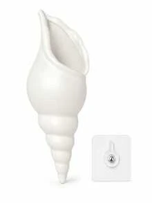 1pc Creative Conch‑Form Wall Vase, Space‑Saving Hanging Flower Pot, Wall‑Mounted Ornament For Dried & Artificial Flower Home Wall Decoration Housewarming Gift - Conch Shell Vase - View 8