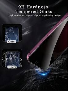 3pcs 17 Pro Max 6.9 Inch 18/18 Pro/18 Pro Max/Privacy Tempered Glass Screen Protector, Phone Screen Protector, Suitable For Daily Office And Home Use, Waterproof, Shockproof, Anti-Drop, Anti-Scratch, Anti-Fingerprint, Full Coverage - Black - View 5