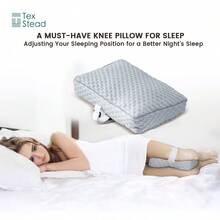Knee Pillow,Specially Designed For Side Sleeping, Side Sleeper Pillow With Elastic Straps And Kneefeaturing Ergonomic Design, Relieving Joint Pressure, Designed For Sleep Support, Correcting Bad Sleeping Postures And Protecting The Spine. - Grey - View 11