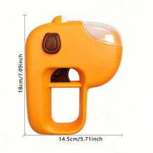 Interactive Dog Treat Launcher, Portable Pet Food Launcher Toy, Suitable For Training And Enrichment Activities, Fits Small Dogs And Cats, Compatible With Round Kibble, Battery-Free, Orange - Ginger - View 3