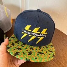 MESHUOKAI Unisex Black Printed Baseball Cap, 400 Speed Limit Embroidered Flat Brim Adjustable Snapback Hat, Hip Hop Street Style Adjustable Cap, Autumn/Winter - Multicolor - View 5