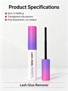 LUCK LTGIRL Penghapus Lem Bulu Mata 5ml, Penghapus Lem Bulu Mata Transparan, Ukuran Praktis untuk Perjalanan, Mudah dan Cepat Melepas Bulu Mata Palsu, Sempurna untuk Semua Acara. - Clear - View 6