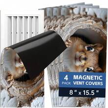 4pcs Animal Cave Pattern Enhanced Magnetic Flux Vent Covers, 8"X15.5" Trimmable And Fully Sealed, Suitable For Floor, Air Conditioner And Ceiling Vents, Applicable To RV And Home HVAC Vents, Noise Reduction Function, Adhesive Vent - Multicolor - View 11