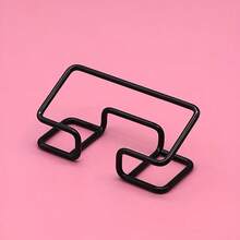 1pc Iron Art Business Card Holder Desktop Card Clip Storage Rack Creative Metal Display Card Stand - View 8