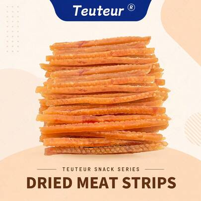 Teuteur " Chicken Jerky Cat Treats, Soft Chicken Breast Strips For Kittens And Adult Cats, Oven Baked Chicken Shreds For Training Rewards, Chewy Cat Snacks With Taurine, Multivitamins And Probiotics, Easy To Portion Treats For Indoor Cats And Picky Eaters"