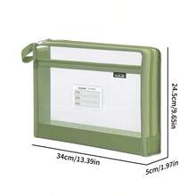 HUAJIE Double‑Layer Mesh Document Bag Portable Handheld File Folder Student Textbook Storage School Subject Organizer Bag - Single Piece - View 13