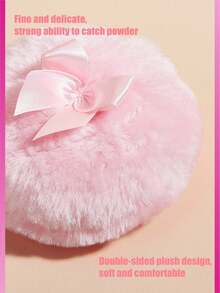 Borla y esponja de maquillaje, adecuada para uso diario de maquillaje - Rosa - Ver 2