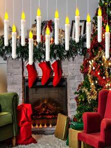 26pcs Flameless Hanging Candle Lights, LED Magic Wand Remote-Controlled Smart Candle Lights, Battery-Powered, Suitable For Interior Decoration, Room Decoration, Party Decorations, Wedding Decorations, Home Decor, And Christmas Decorations. - Hanging Candle Lamp - View 11