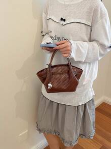 Women's Mini Shoulder Bag Versatile Commuter Bag Underarm Bag Popular Shoulder Bag Handbag - Brown - View 6