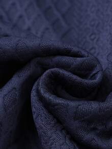 Kemeja Polo Lengan Panjang Pria Kasual Serbaguna untuk Musim Semi/Gugur dengan Desain Blok Warna - Biru - View 5
