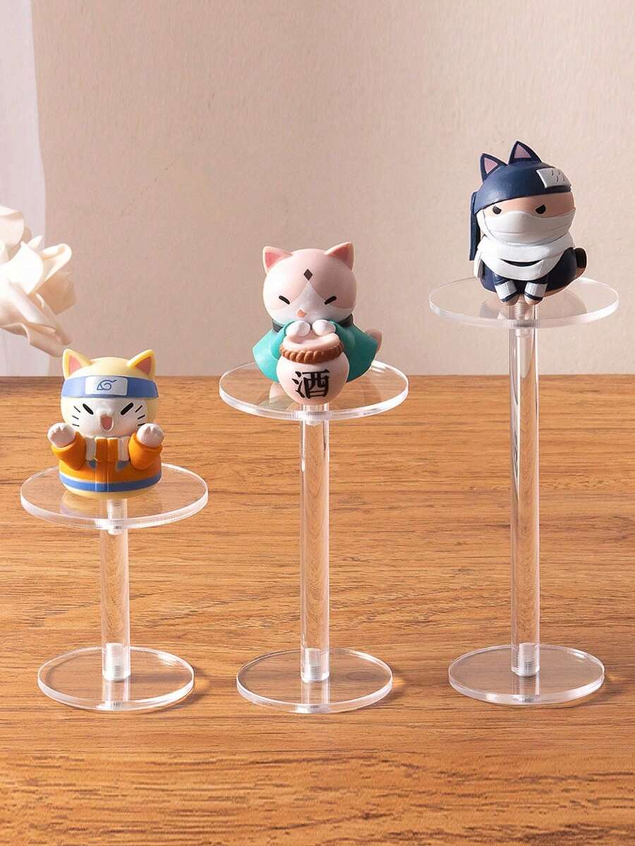 1pc Multi-Functional Transparent Acrylic Display Stand, Multi-Purpose Perfume Storage Rack, Blind Box Figure, Eyeshadow, Cosmetics Desktop Organizer Decorative Shelf - Clear - View 1