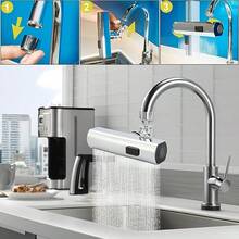 1pc Modern Kitchen Faucet Aerator, 3-In-1 360° Rotating Waterfall Spout, Water-Saving Aerator With 3 Water Flow Modes | Polished Surface, Pressure-Boosting Extension Rod, Anti-Splash Nozzle, Suitable For RV Kitchen And Kitchen Sink, Kitchen Faucet Extender - View 4