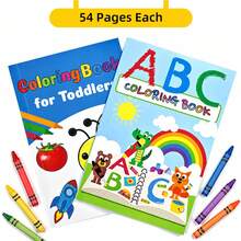 ABC Coloring Book For 2-6 Years Old Toddlers: Letter & Word Learning Activity Book | Christmas Stocking Stuffer Gift For Boys & Girls | Preschool Kindergarten Early Education Fun Book (54 Pages) - Multicolor - View 2