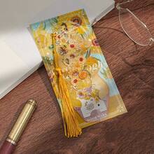 Artistic Metal Hollow Tassel Bookmark, Vintage Oil Painting Style Decorative Page Marker, Suitable As Reading Gift For Book Lovers - A - View 12
