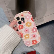 Floral Pattern 1314151617ProMax Phone Case Compatible With Apple 12/11 - Pink - View 3